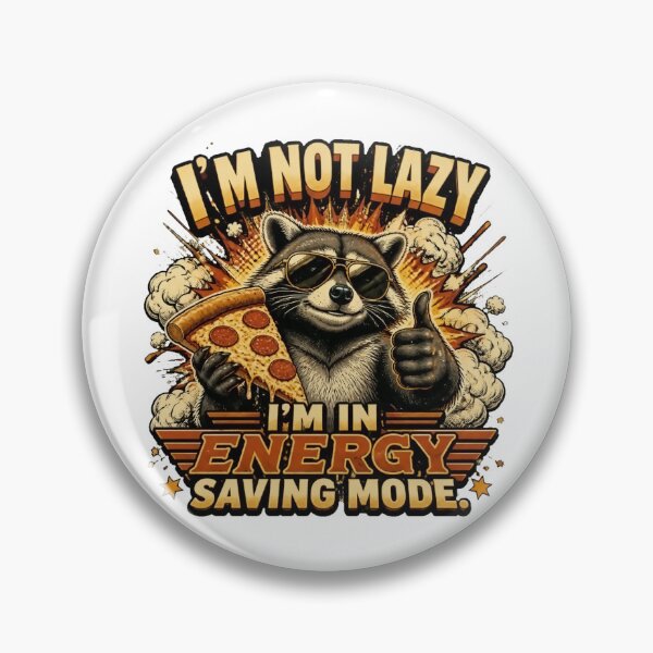 Item preview, I'm Not Lazy I'm In Energy Saving Mode Funny Raccoon Vintage T-Shirt designed and sold by Cavalier-org.