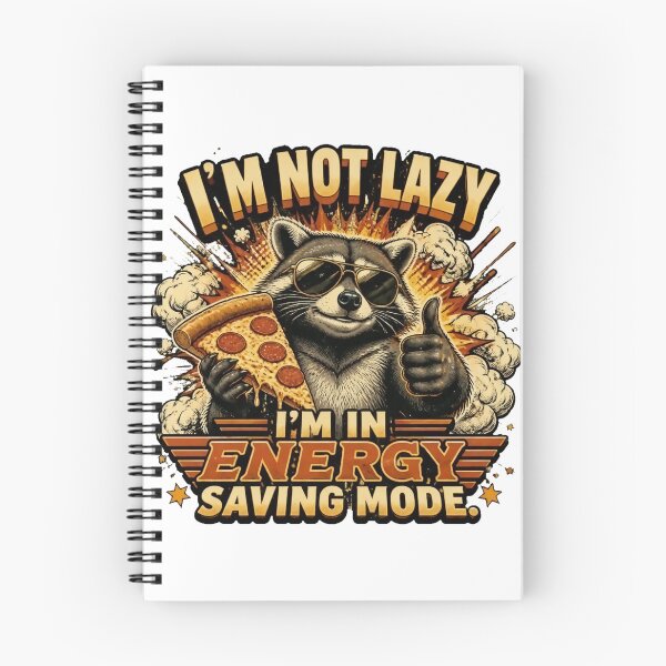 Item preview, I'm Not Lazy I'm In Energy Saving Mode Funny Raccoon Vintage T-Shirt designed and sold by Cavalier-org.