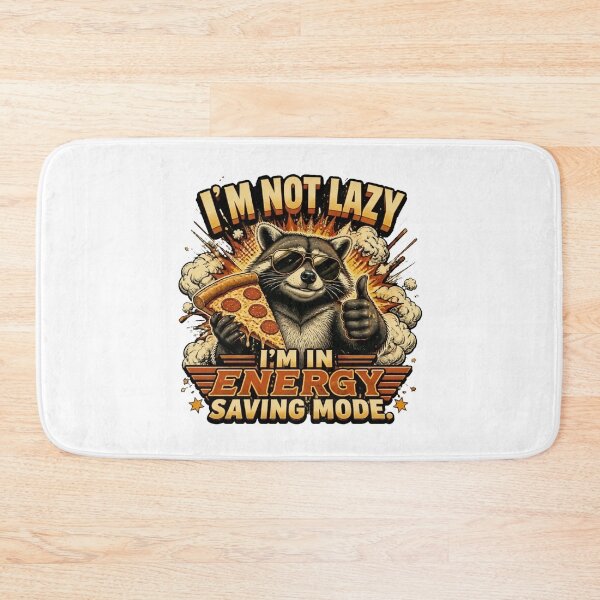Item preview, I'm Not Lazy I'm In Energy Saving Mode Funny Raccoon Vintage T-Shirt designed and sold by Cavalier-org.