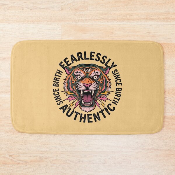 Item preview, Fearlessly Authentic Three-Eyed Tiger Traditional Tattoo Retro Design designed and sold by AdyKurniawan.