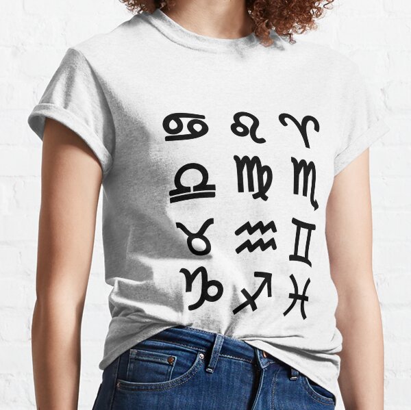 Zodiac Symbols - Astrology, Astronomy, #Zodiac, #Symbols, #ZodiacSymbols Classic T-Shirt