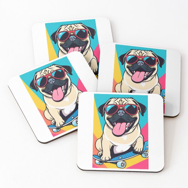 Item preview, Illustration - Dog on Skate, Dynamic Cartoon Style designed and sold by AnimeShin.