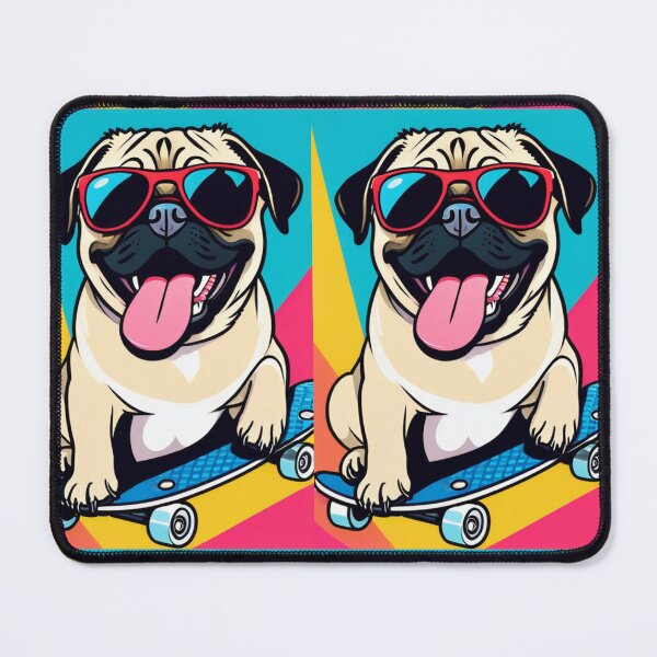 Item preview, Illustration - Dog on Skate, Dynamic Cartoon Style designed and sold by AnimeShin.