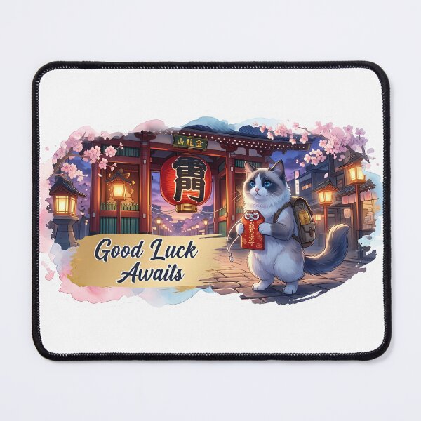 Artikelvorschau, Asakusa Ragdoll Good Luck Awaits Grafik-Tragetasche entworfen und verkauft von MossyAndPearl.