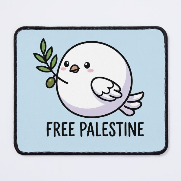 Item preview, Kawaii Free Palestine Peace Dove with Olive Branch designed and sold by AdyKurniawan.