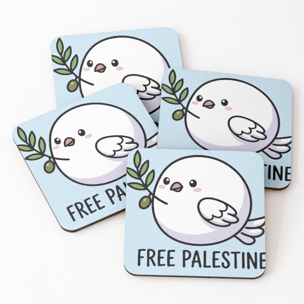 Item preview, Kawaii Free Palestine Peace Dove with Olive Branch designed and sold by AdyKurniawan.