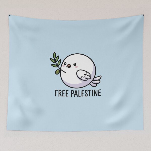 Item preview, Kawaii Free Palestine Peace Dove with Olive Branch designed and sold by AdyKurniawan.