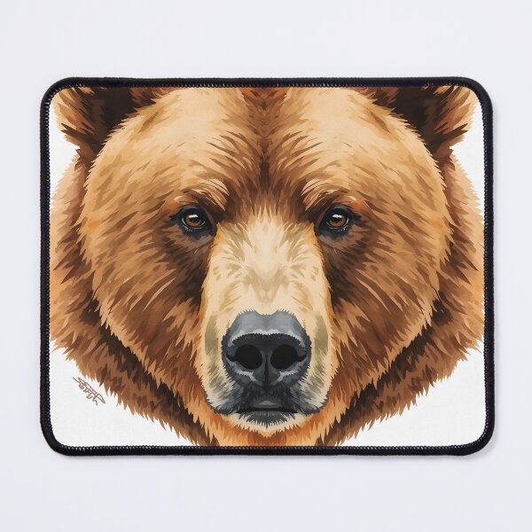 Item preview, Majestic Grizzly Bear Watercolor Painting designed and sold by RawNaturePrints.