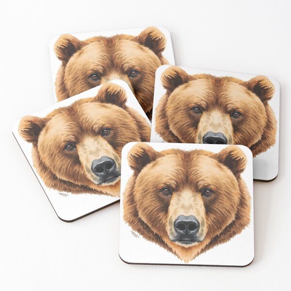 Item preview, Majestic Grizzly Bear Watercolor Painting designed and sold by RawNaturePrints.