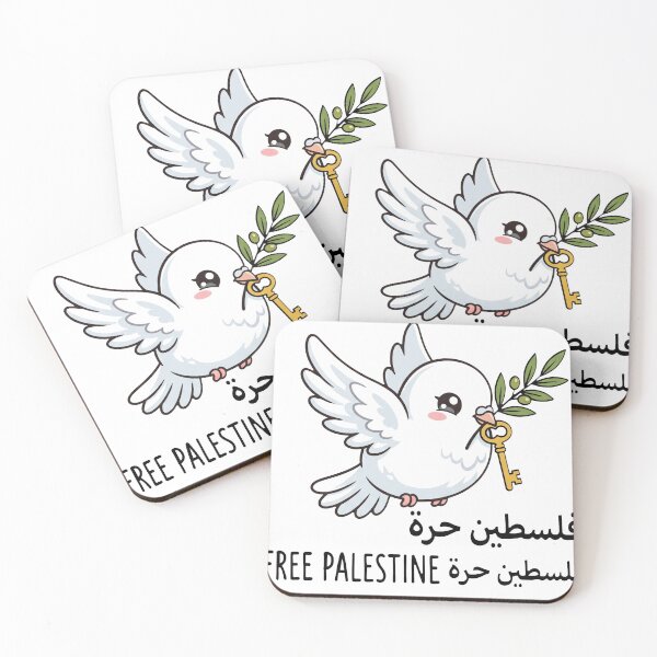 Item preview, Free Palestine Peace Dove Holding Olive Branch and Golden Key designed and sold by AdyKurniawan.