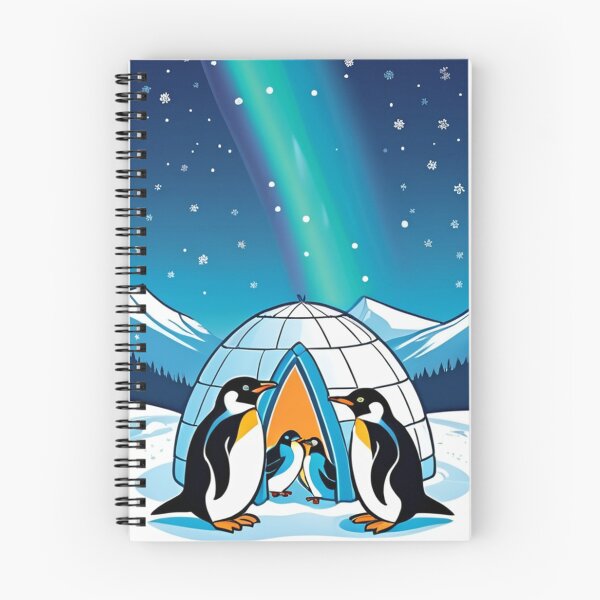 Item preview, Illustration - Emperor Penguins in a Polar Landscape, Cozy Atmosphere designed and sold by AnimeShin.