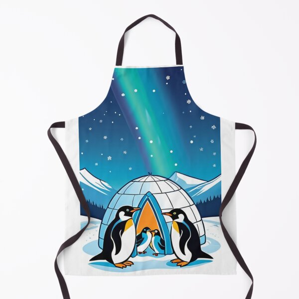Item preview, Illustration - Emperor Penguins in a Polar Landscape, Cozy Atmosphere designed and sold by AnimeShin.