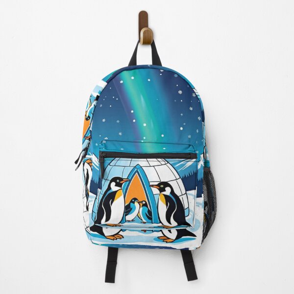 Item preview, Illustration - Emperor Penguins in a Polar Landscape, Cozy Atmosphere designed and sold by AnimeShin.