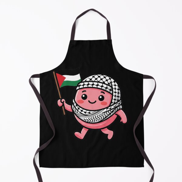 Item preview, Kawaii Keffiyeh Character Holding Palestine Flag Solidarity Mascot designed and sold by AdyKurniawan.