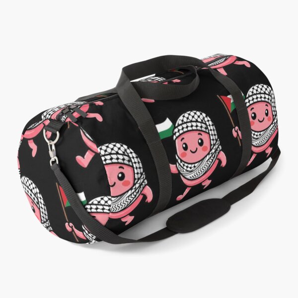 Item preview, Kawaii Keffiyeh Character Holding Palestine Flag Solidarity Mascot designed and sold by AdyKurniawan.