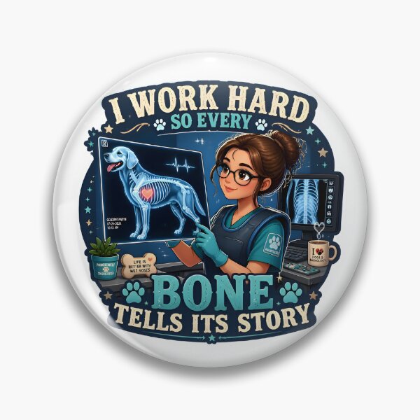 Item preview, I Work Hard So Every Bone Tells Its Story – Veterinary Radiologist X-Ray Vet Cute designed and sold by Bettybee00.