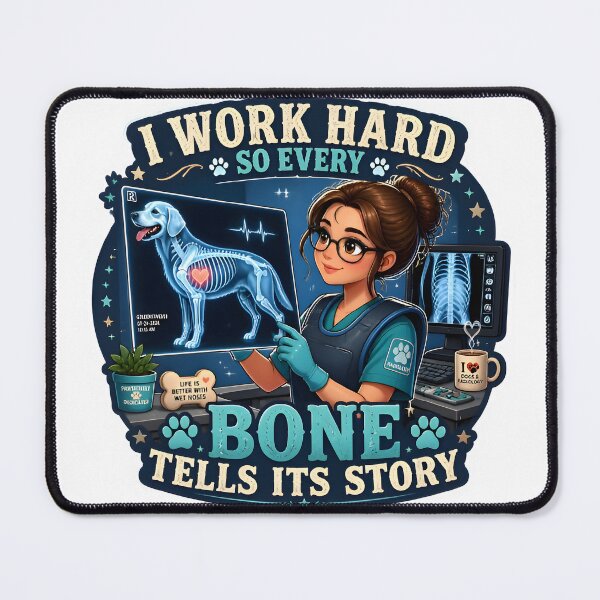 Item preview, I Work Hard So Every Bone Tells Its Story – Veterinary Radiologist X-Ray Vet Cute designed and sold by Bettybee00.