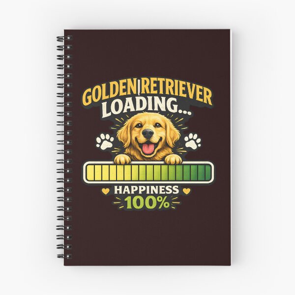 Item preview, Golden Retriever Loading Happiness 100% Funny Puppy Dog Lover Gift Design designed and sold by Sahil Randhawa.