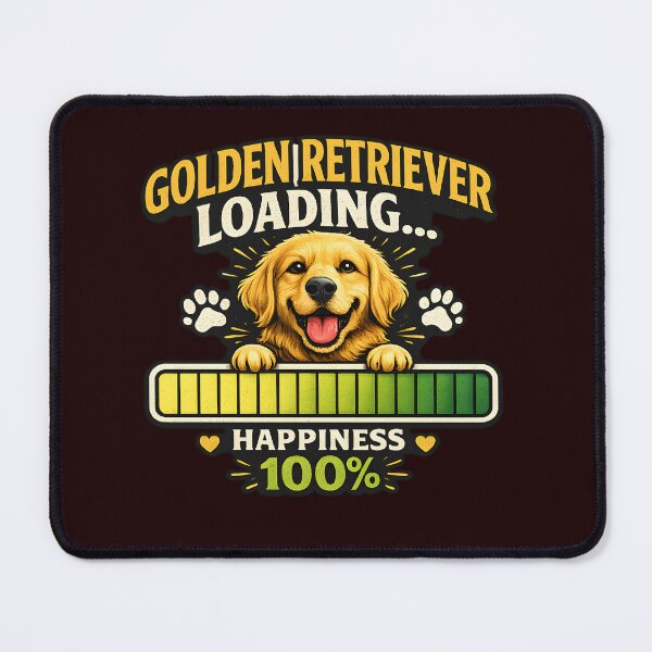 Item preview, Golden Retriever Loading Happiness 100% Funny Puppy Dog Lover Gift Design designed and sold by Sahil Randhawa.