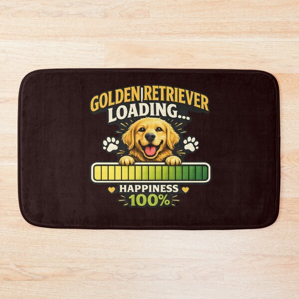 Item preview, Golden Retriever Loading Happiness 100% Funny Puppy Dog Lover Gift Design designed and sold by Sahil Randhawa.