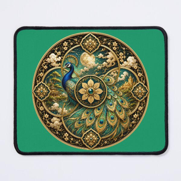Item preview, Peacock Jewel Crest: Sacred Emerald Sigil designed and sold by sunbowjp stadio.