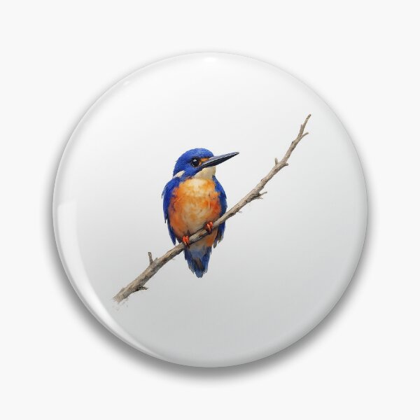 Artikelvorschau, Azure Kingfisher Portrait — Watercolour entworfen und verkauft von Jaruart.