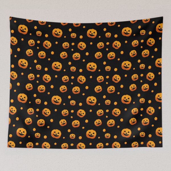 Item preview, Textured Jack-O-Lanterns On Black Background designed and sold by igraphixart.