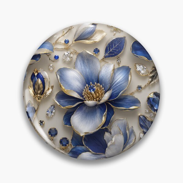 Item preview, Luxury Sapphire Floral designed and sold by FluffyGallery.