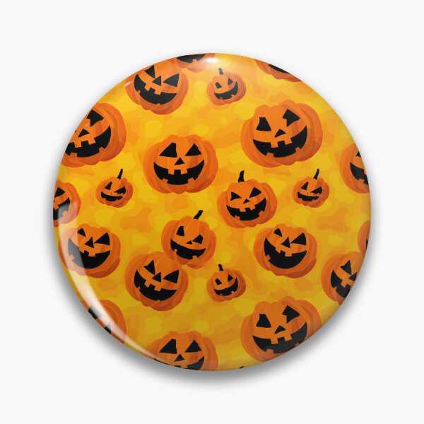 Item preview, Painterly Spooky Pumpkin Pattern On Orange designed and sold by igraphixart.