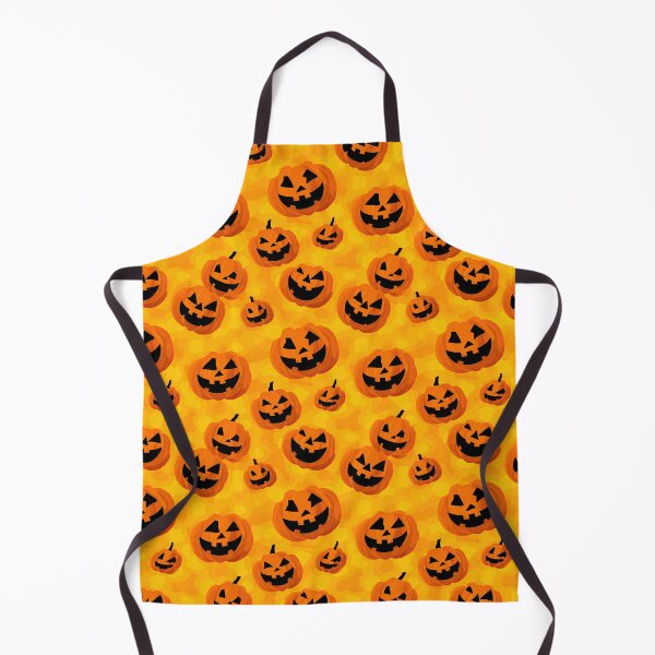 Item preview, Painterly Spooky Pumpkin Pattern On Orange designed and sold by igraphixart.