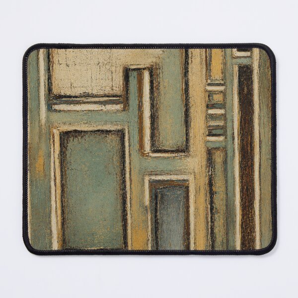 Item preview, Abstract geometric composition with a blue-green and beige wood effect designed and sold by Ingorgia Studio.