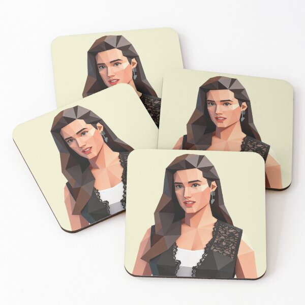 Item preview, Jennifer Connelly Polygonal Geometric Portrait designed and sold by Vicky021.