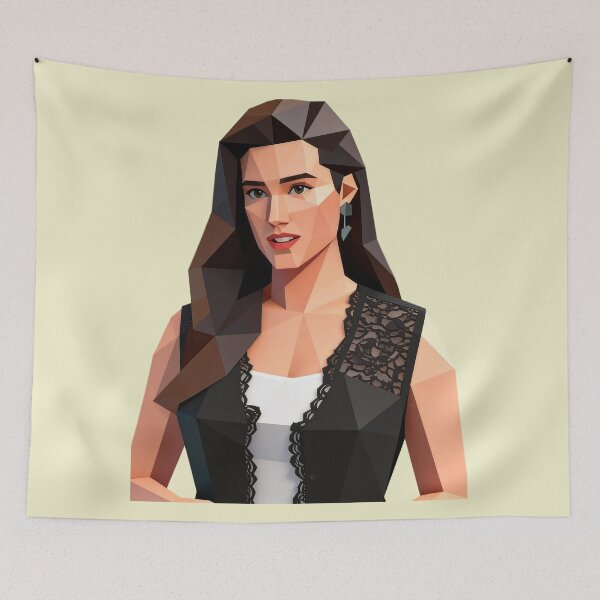 Item preview, Jennifer Connelly Polygonal Geometric Portrait designed and sold by Vicky021.