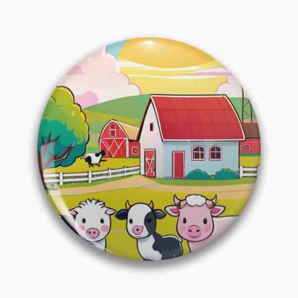 Item preview, Illustration - Farm Animals, Children's Country Idyll designed and sold by AnimeShin.