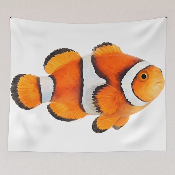 Item preview, Clownfish Watercolour Illustration designed and sold by Jaruart.
