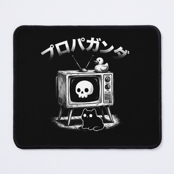 Item preview, Retro TV Skull Cat & Duck Japanese Vaporwave Propaganda Art designed and sold by AdyKurniawan.