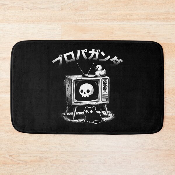 Item preview, Retro TV Skull Cat & Duck Japanese Vaporwave Propaganda Art designed and sold by AdyKurniawan.