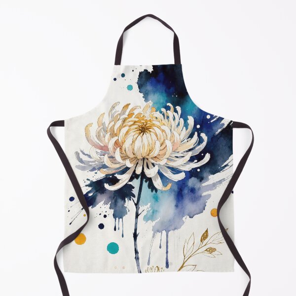 Item preview, Modern Watercolor White Chrysanthemum - Botanical Floral Art Print designed and sold by Darlin8888.