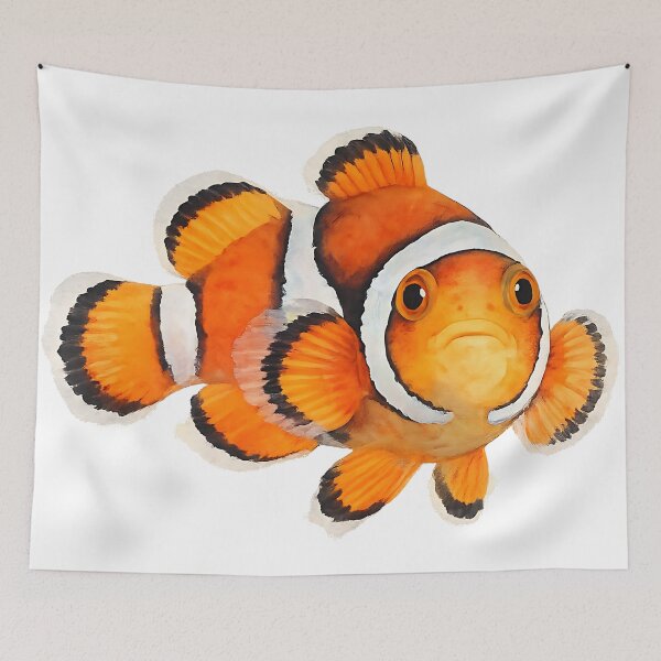 Item preview, Clownfish Portrait — Watercolour designed and sold by Jaruart.