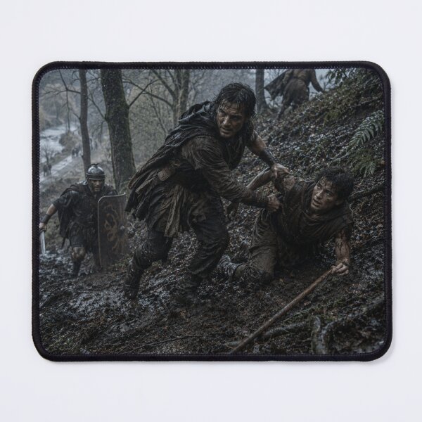 Item preview, Roman Britain Woodland Chase Wall Art | Ancient Historical Survival Action Print designed and sold by Element Horizon Studio.