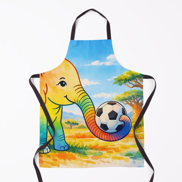 Item preview, Rainbow Elephant Playing Soccer in African Savanna designed and sold by M-Y-A-R-T-.