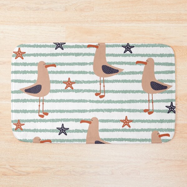 Item preview, Summer Ocean Seagull Starfish Stripped Pattern designed and sold by LibertyHub.