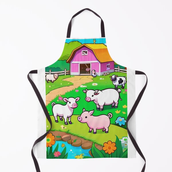 Item preview, Illustration - Farm for Children, Colorful Cartoon Style designed and sold by AnimeShin.
