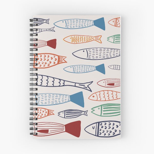 Item preview, Fishy Colors Hand Drawn Doodle Illustration Fish Pattern designed and sold by LibertyHub.