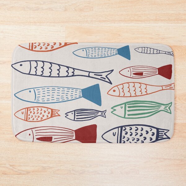 Item preview, Fishy Colors Hand Drawn Doodle Illustration Fish Pattern designed and sold by LibertyHub.