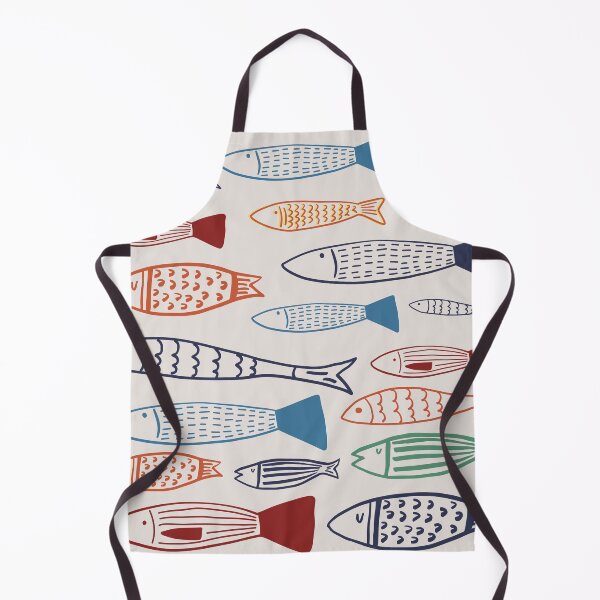 Item preview, Fishy Colors Hand Drawn Doodle Illustration Fish Pattern designed and sold by LibertyHub.