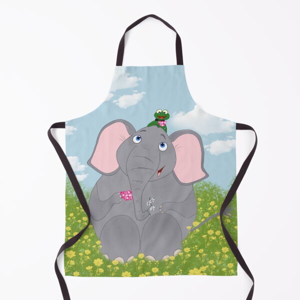 Item preview, Whimsical Elephant and Frog Tea Party designed and sold by The Whimsy Nest Art.