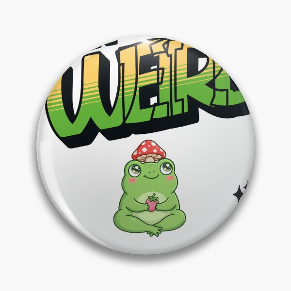 Item preview, Stay Weird Cute Frog with Mushroom Hat Cottagecore designed and sold by BoosterShop.
