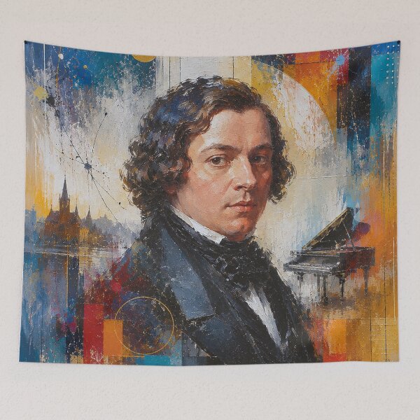 Item preview, German composer and pianist Robert Schumann painting. designed and sold by GalleryKauffeld.