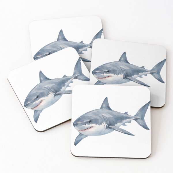 Item preview, Great White Shark Watercolour Illustration designed and sold by Jaruart.